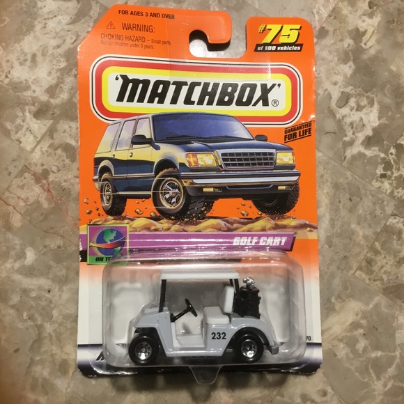 MATCHBOX Other - Matchbox GOLF CART with black golf bags and silver clubs